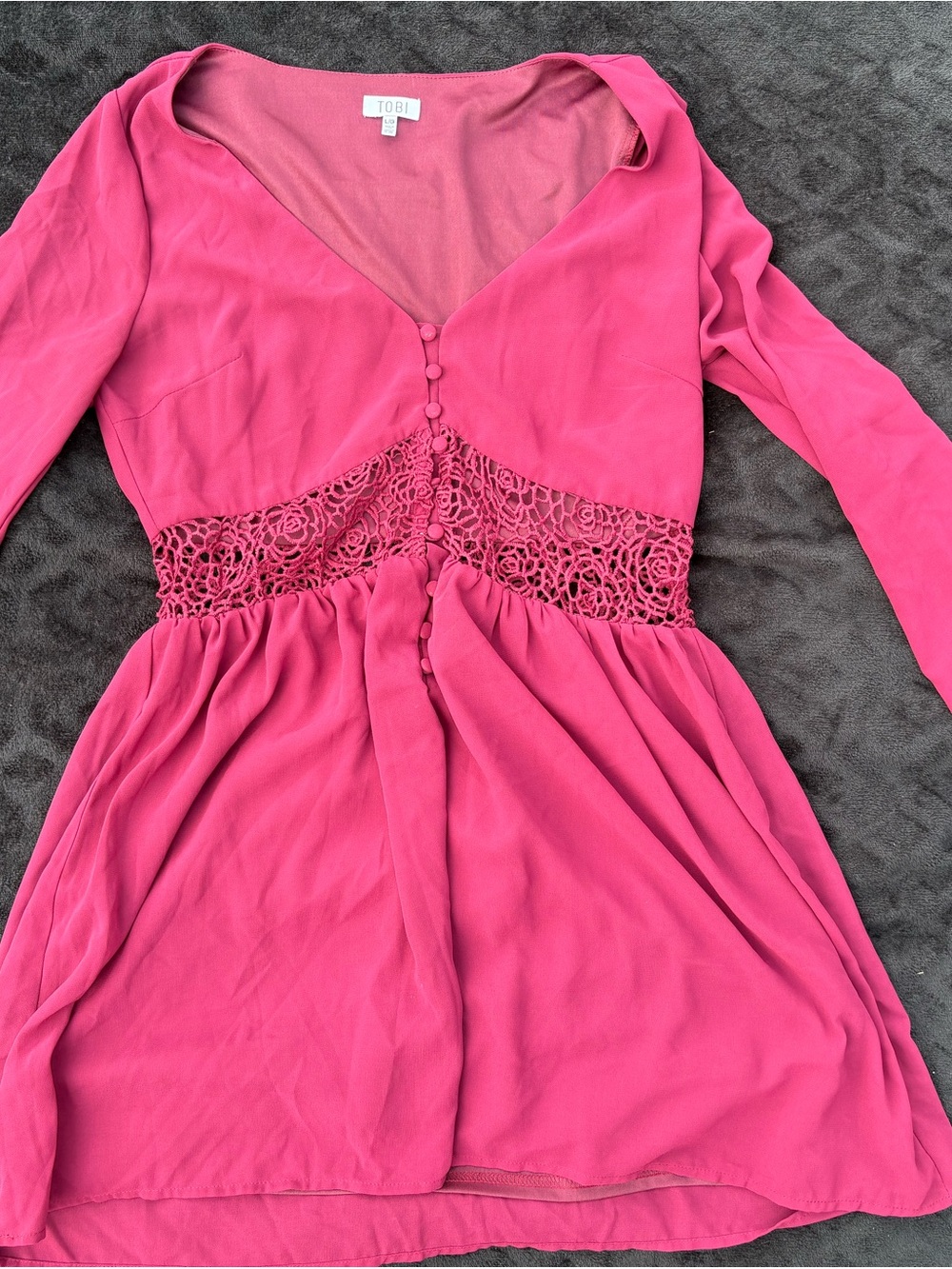 Tobi Hot Pink Textured Dress